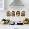 4 Pcs Summer Kitchen Wall Decor Mason Jar Set Wooden Rustic Home Decor Inspirational Kitchen Hanging Farmhouse Wall Signs for Home decoration(Sunflower)